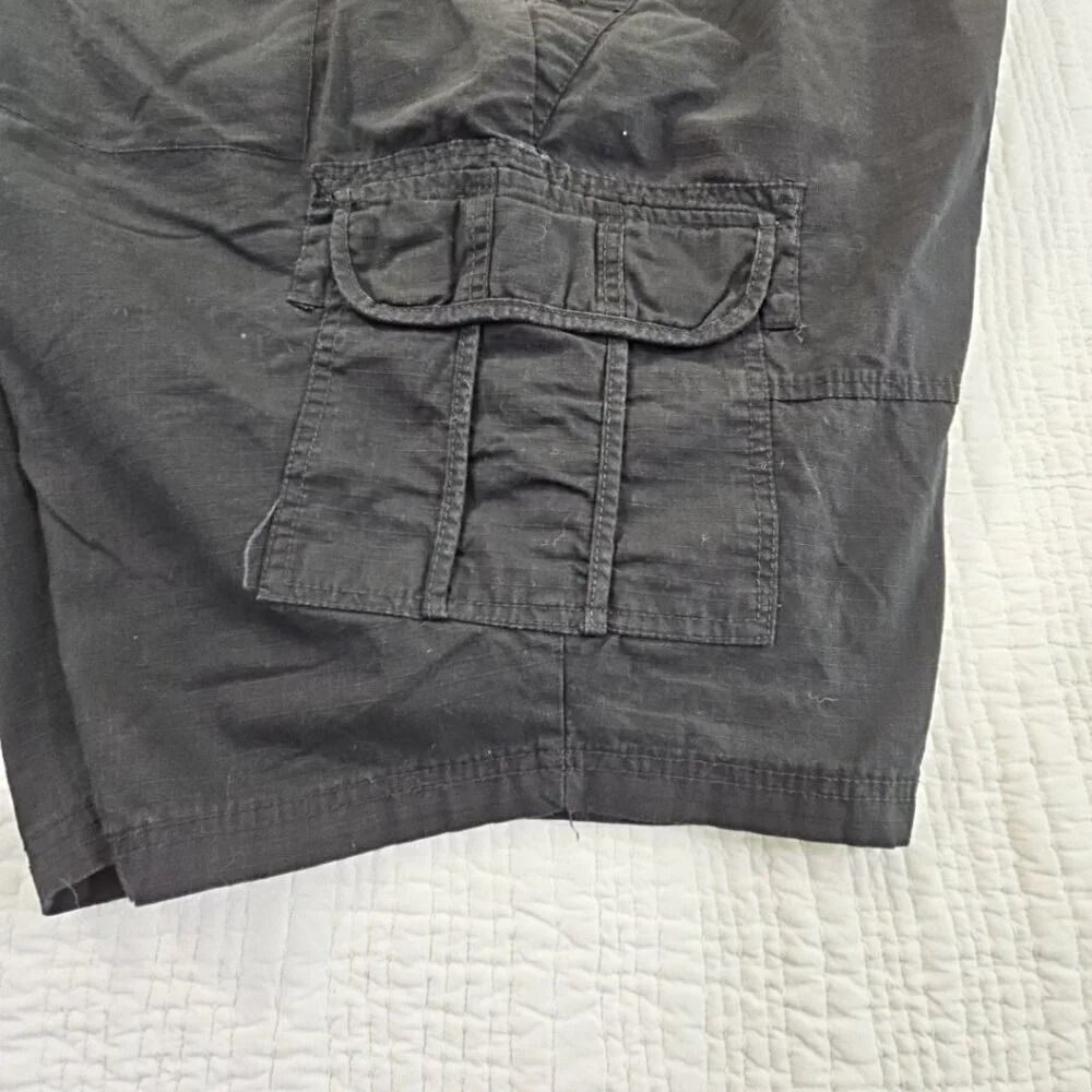Ecko Unltd Shorts Men's 48B Black Cargo Baggy Streetwear Outdoor Utility Y2K EUC